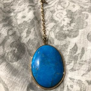 Hand made cobalt blue pendant necklace
